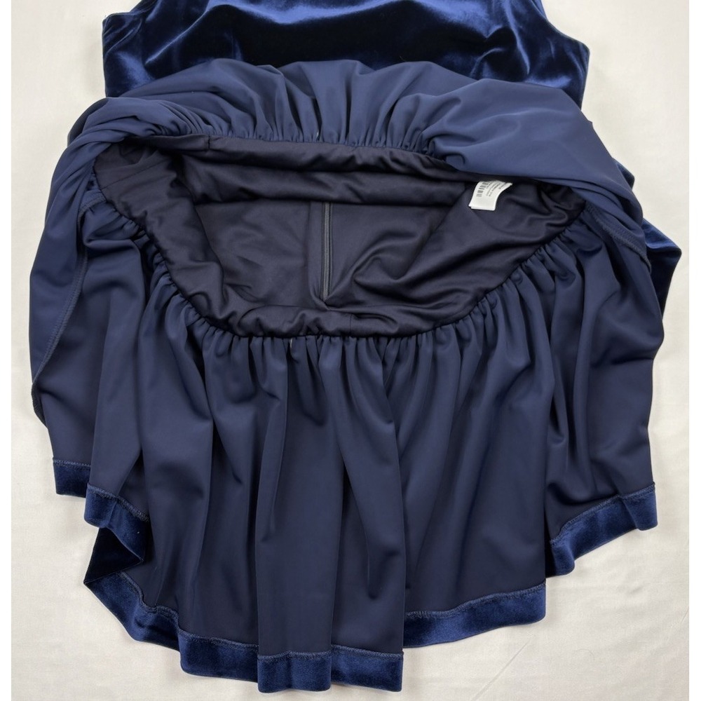 NWT ZARA Blue Velvet Mini Dress. Women's Size Large Homecoming Wedding - Picture 4 of 16